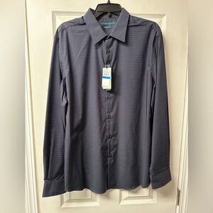 Perry Ellis NWT Size XL Long Sleeve Dress Shirt Striped Dressy Essential